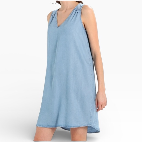 GAP Light Blue Denim Dress size: XS boho minimalist festival style - Picture 5 of 9